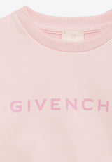 Girls Logo Print Cropped Sweatshirt