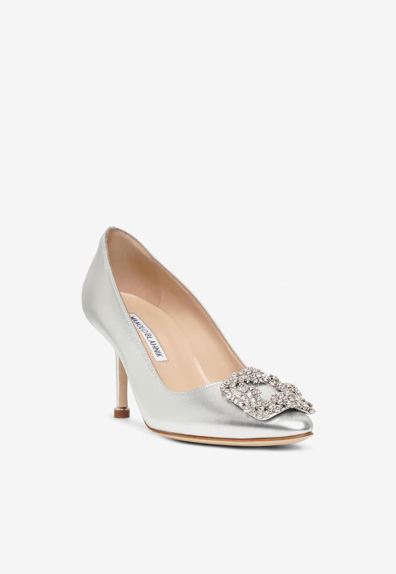 Hangisi 70 Crystal Buckle Pumps