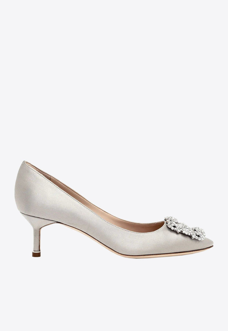 Hangisi 50 CLC Crystal Buckle Satin Pumps