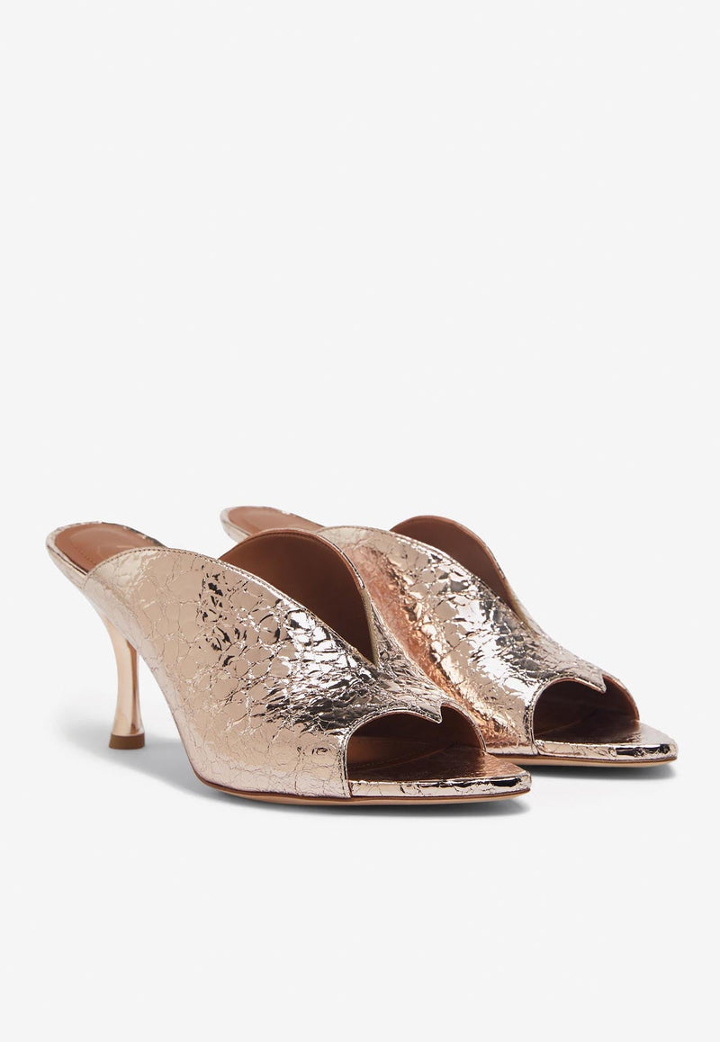 Henri 70 Metallic Leather Mules