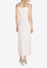 Arlene Embellished Crepe Midi Dress