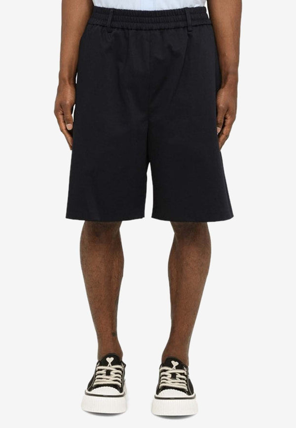 Elasticated-Waistband Bermuda Shorts