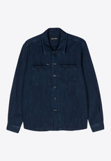 Long-Sleeved Denim Shirt