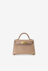 Mini Kelly 20 in Etoupe Epsom Leather with Gold Hardware