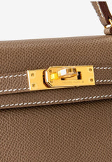 Mini Kelly 20 in Etoupe Epsom Leather with Gold Hardware