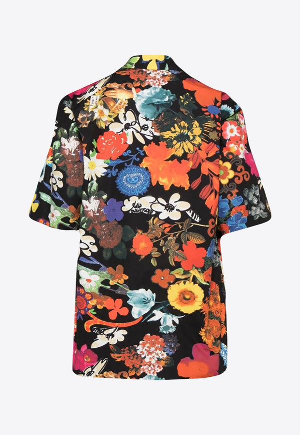 Floral Print Short-Sleeved Shirt