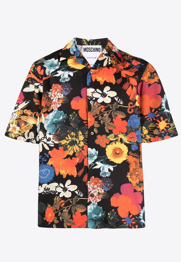 Floral Print Short-Sleeved Shirt