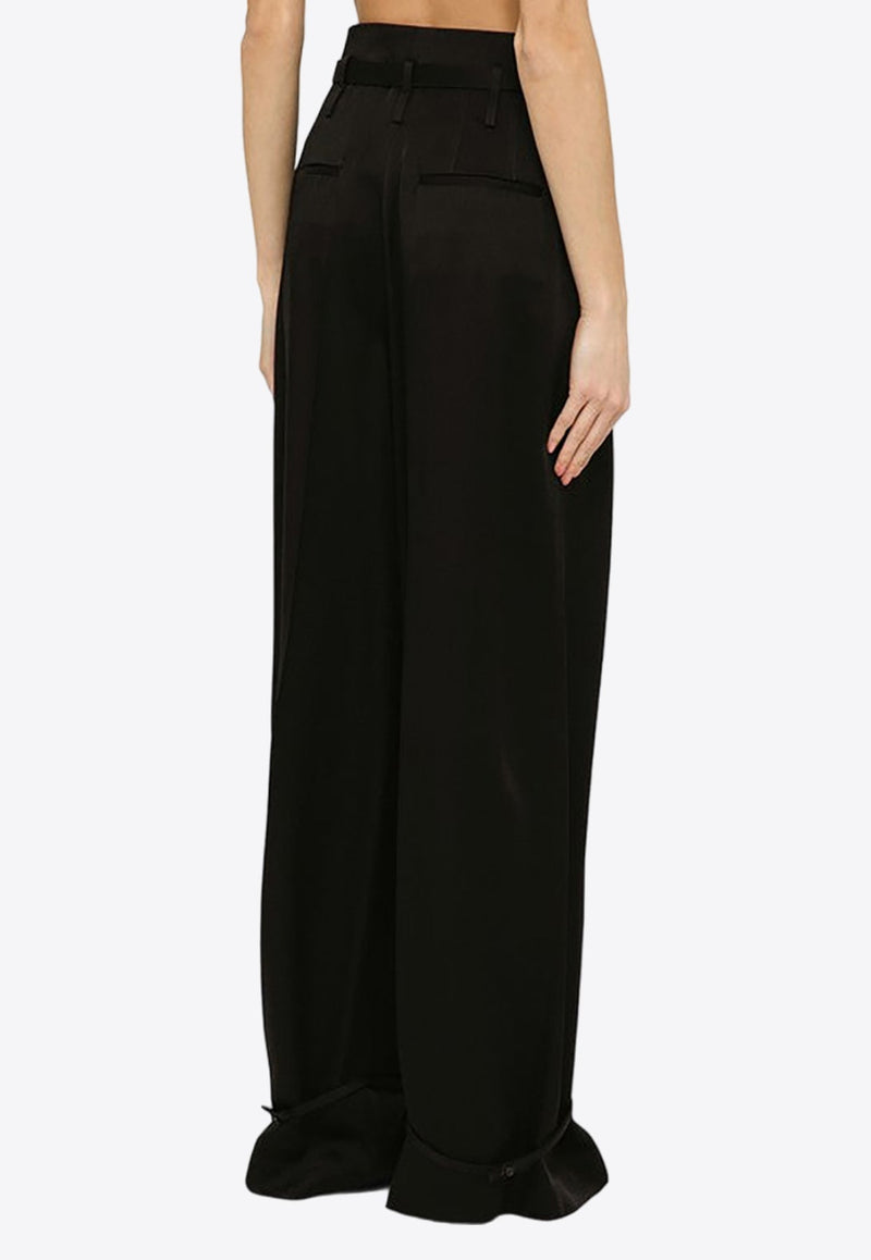 High Waisted Tailored Pants With Belt