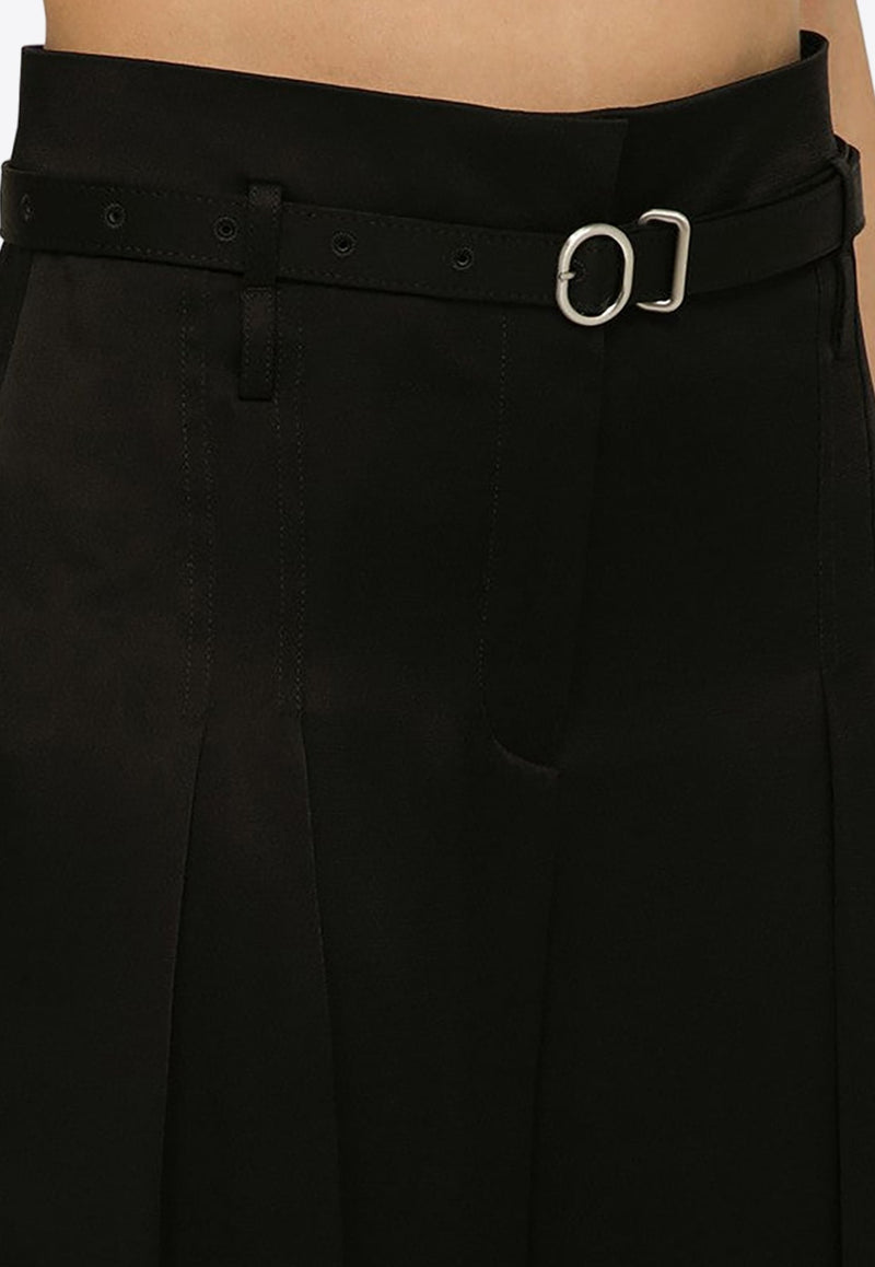 High Waisted Tailored Pants With Belt
