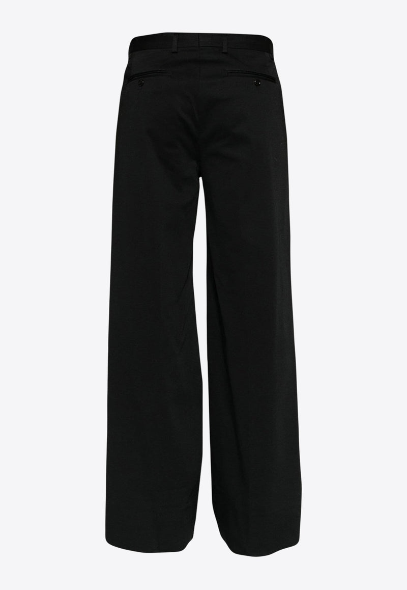 Wide-Leg Pleated Pants