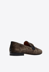 Liam Velvet Chain-Strap Loafers