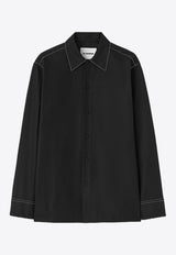 Long-Sleeved Shirt with Contrast Stitching