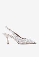 Jama 70 Sequin-Embellished Pumps