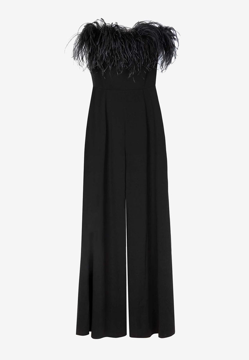 Taree Feather Trim Jumpsuit