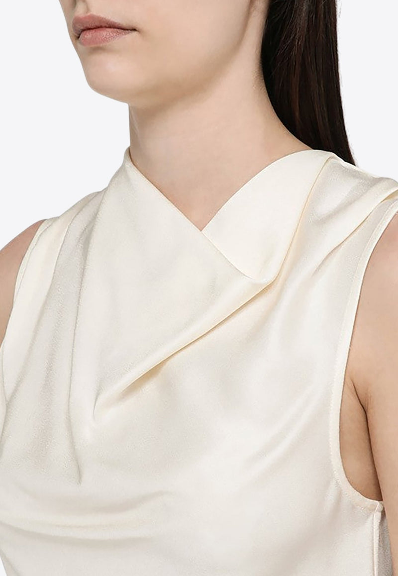 Cowl-Neck Satin Top