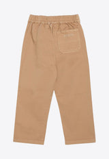 Boys Embroidered-Logo Drawstring Pants