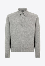 Seamless Cashmere Polo Sweater