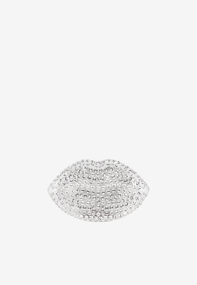 Kiss Me Minaudière Crystal Embellished Clutch