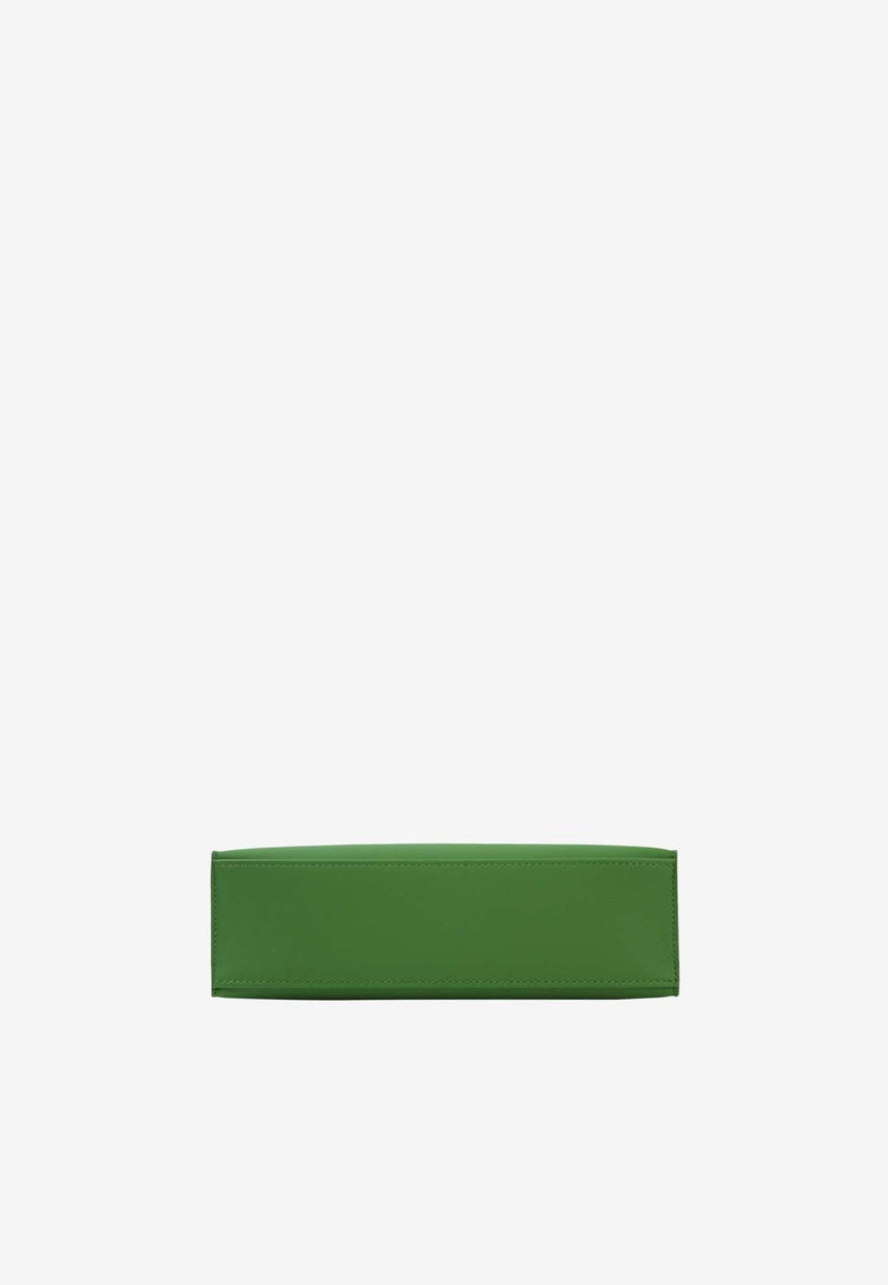 Kelly Pochette Clutch Bag in Vert Yucca Swift with Gold Hardware