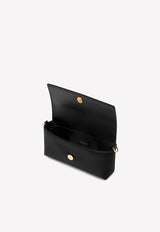 Satin Padlock Clutch Bag