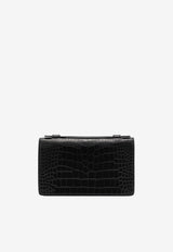 Jennifer Crossbody Bag in Croc Embossed Leather