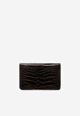 Small Whitney Croc-Embossed Shoulder Bag