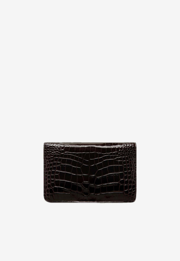 Small Whitney Croc-Embossed Shoulder Bag