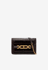 Small Whitney Croc-Embossed Shoulder Bag