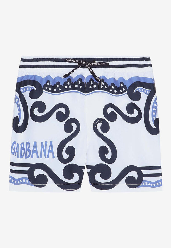 Baby Boys Marina-Printed Swim Trunks