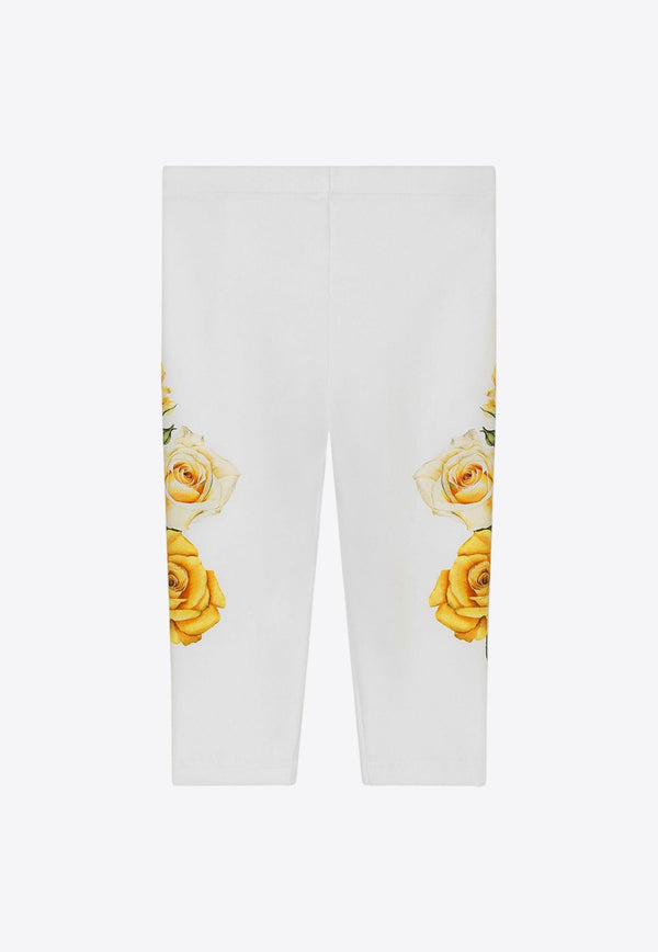 Baby Girls Rose Print Leggings