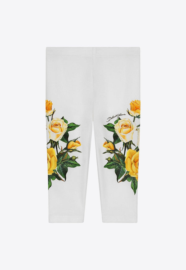 Baby Girls Rose Print Leggings