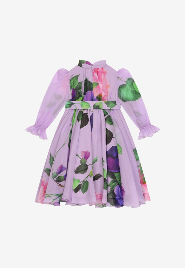 Baby Girls Floral Print Georgette Dress