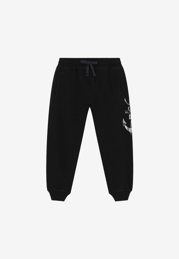 Boys Anchor-Printed Track Pants