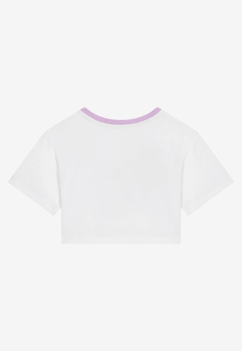 Girls DG Logo Patch Cropped T-shirt