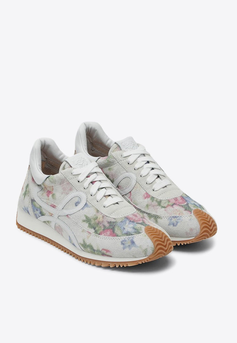 Flow Runner Floral Suede Sneakers