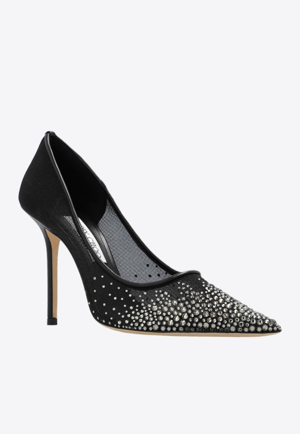 Love 100 Crystal-Embellished Pumps