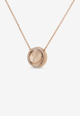 Me Oh Me VIP Full Pavé Green 18K Rose Gold Diamond Necklace