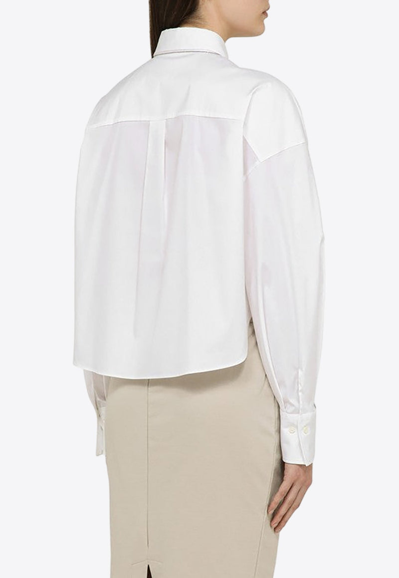 Long-Sleeved Cropped Shirt