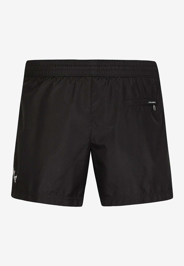 Logo Print Nylon Swim Shorts