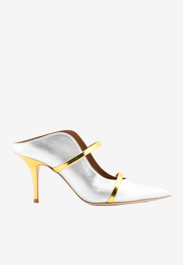 Maureen 70 Mules in Metallic Nappa Leather