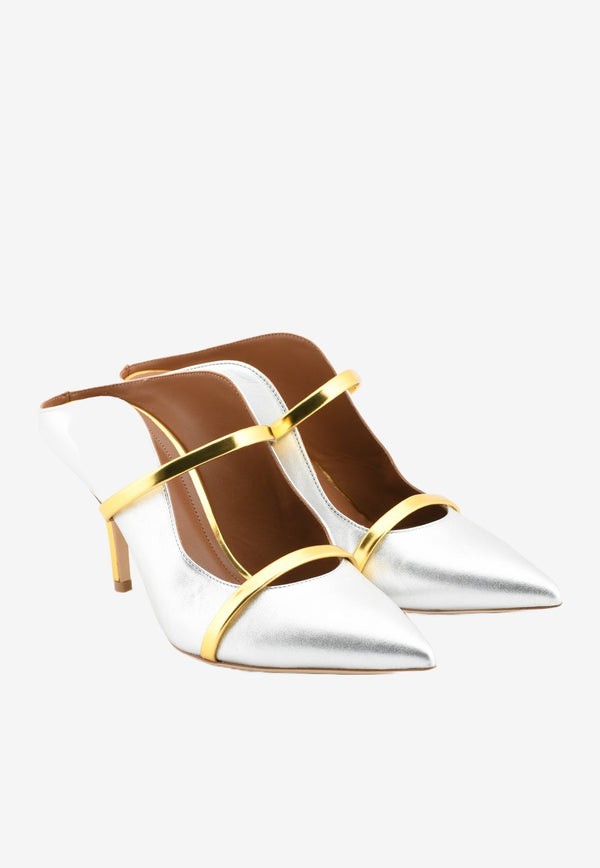 Maureen 70 Mules in Metallic Nappa Leather