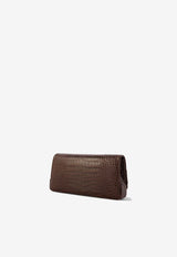 Maygot Croc-Embossed Leather Clutch