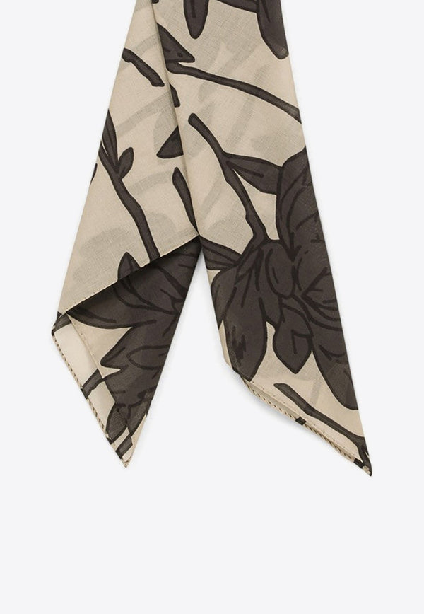 All-Over Floral Print Scarf