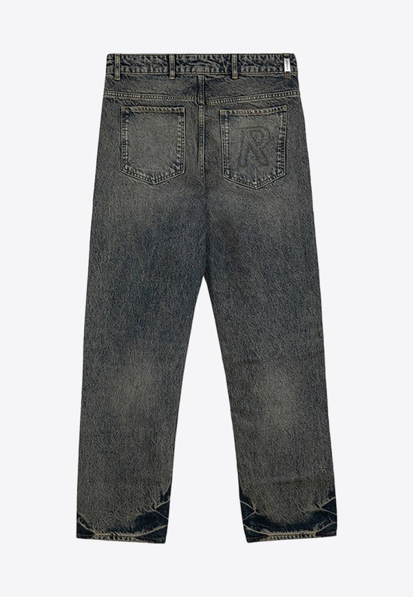 R2 Washed-Effect Jeans