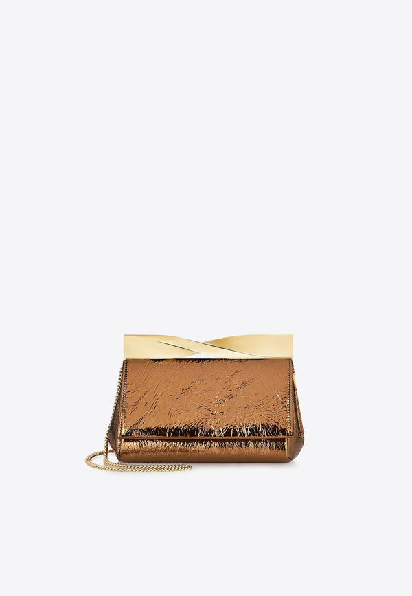 Mini Twist Clutch in Crinkle Nappa Leather