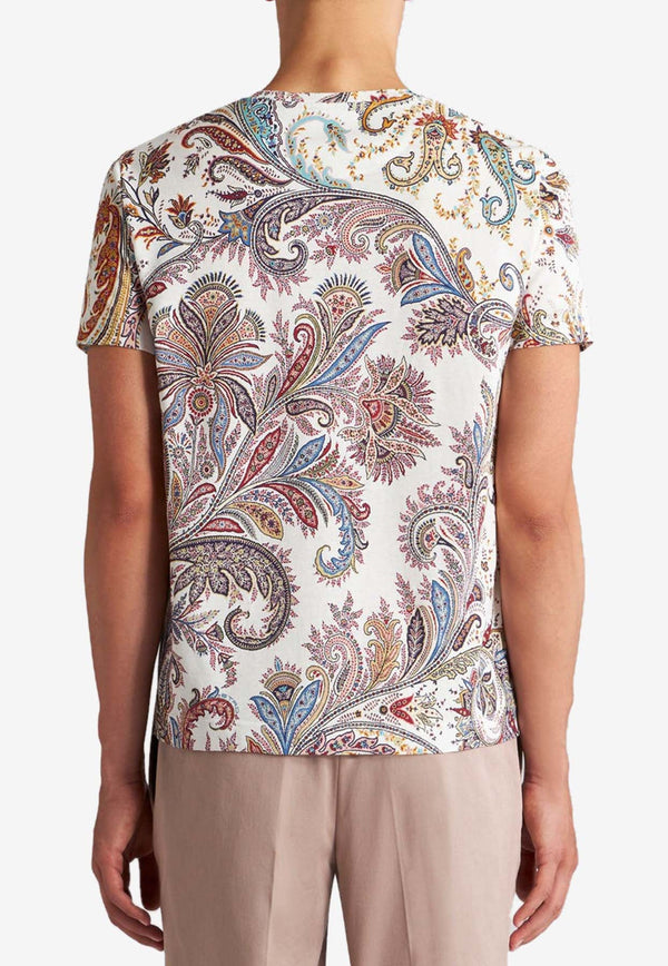 Paisley Print Short-Sleeved T-shirt