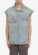 Logo-Patch Denim Vest