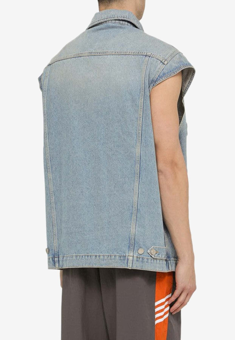 Logo-Patch Denim Vest