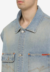 Logo-Patch Denim Vest