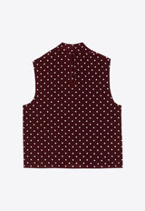 Bow Detail Polka Dot Silk Top